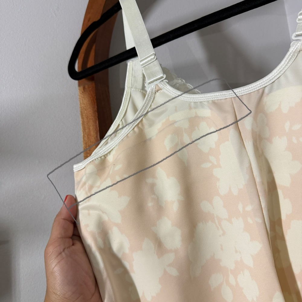 Ruby Ribbon 40 Cream Pink Floral Lace Trim Cami Top Style 1800 - Picture 9 of 9